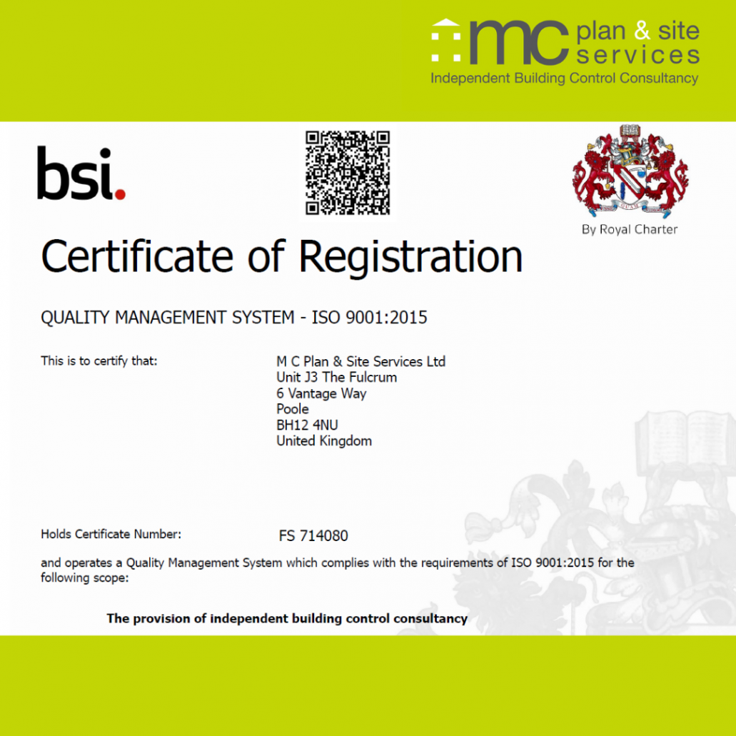 BSI 9001:2015 Certificate